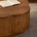 Engineered Wood Coffee Table with Storage Natural