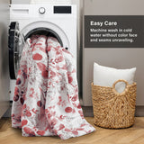 Comforter Set 3-Piece - Reversible Floral Seersucker, Pink, Full/Queen