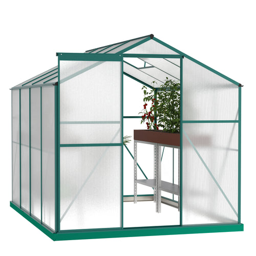 6' x 8' Heavy Duty Polycarbonate Walk-In Greenhouse