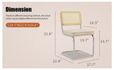 Set of 2 Fabric Dining Chair Champagne