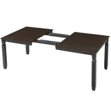 Engineered Wood Dining Table Black/Espresso 63"