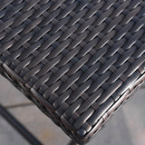 Wicker Bar Table Set Brown Multi