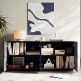 Buffet Cabinet with Storage, 4 Doors Modern Accent Storage Sideboard