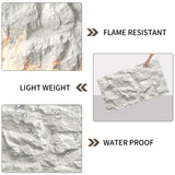 3D Faux Stone Wall Panels, 6 PCS PU Wainscoting Panel for Interior Wall Decor