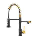 Pull Down Kitchen Faucet Water Filter Purifier Black Nickel Gold