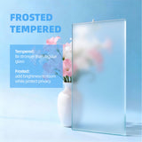 24" x 80" 3-Lite Frosted Glass French Door MDF Wood Panel