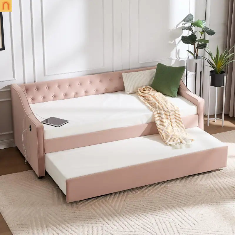 Twin Platform Bed Solid Pine White 2 Storage Drawers 77.4in