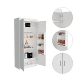 Pantry Cabinet - Double Door - Particle Board - White - 5 Shelves
