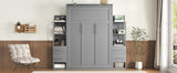Full Engineered Wood Murphy Bed Gray