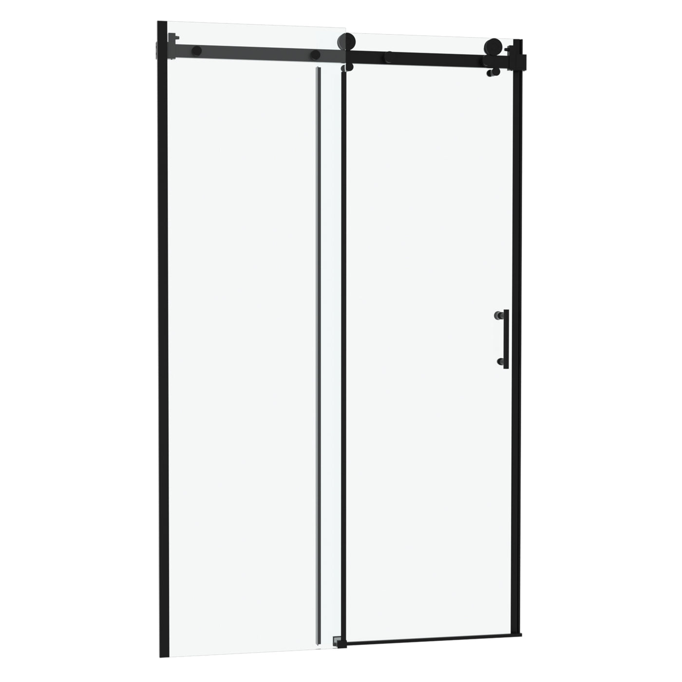 Modern Single-Slide Shower Door 48"W x 76"H Tempered Glass