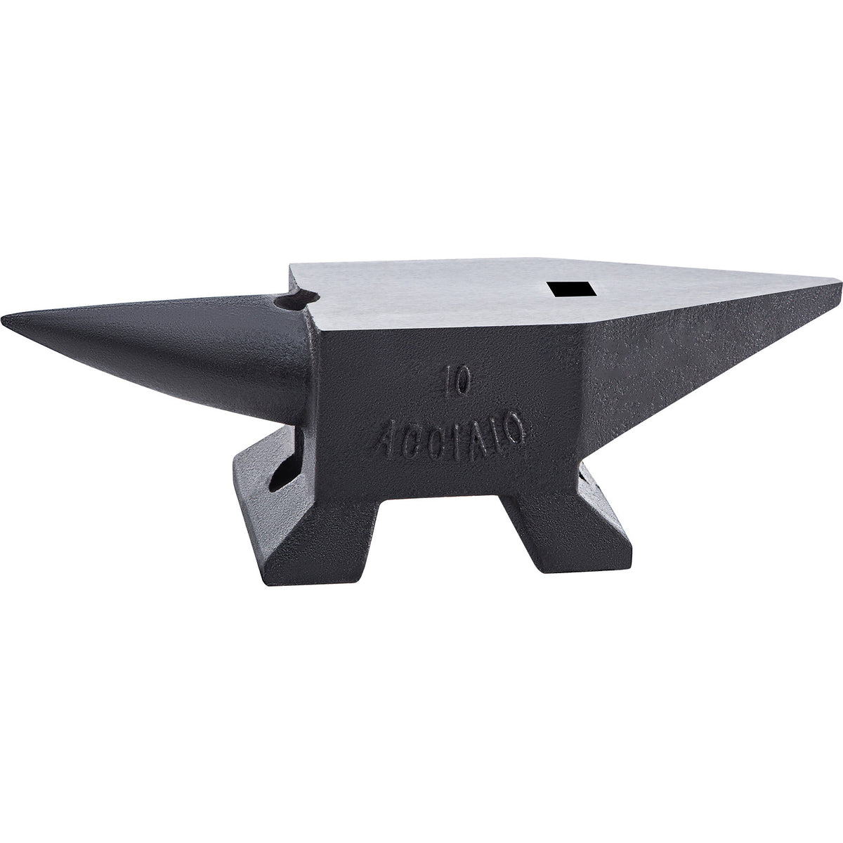 Cast Steel Anvil, 22 Lbs(10kg) Single Horn Anvil with Large Countertop
