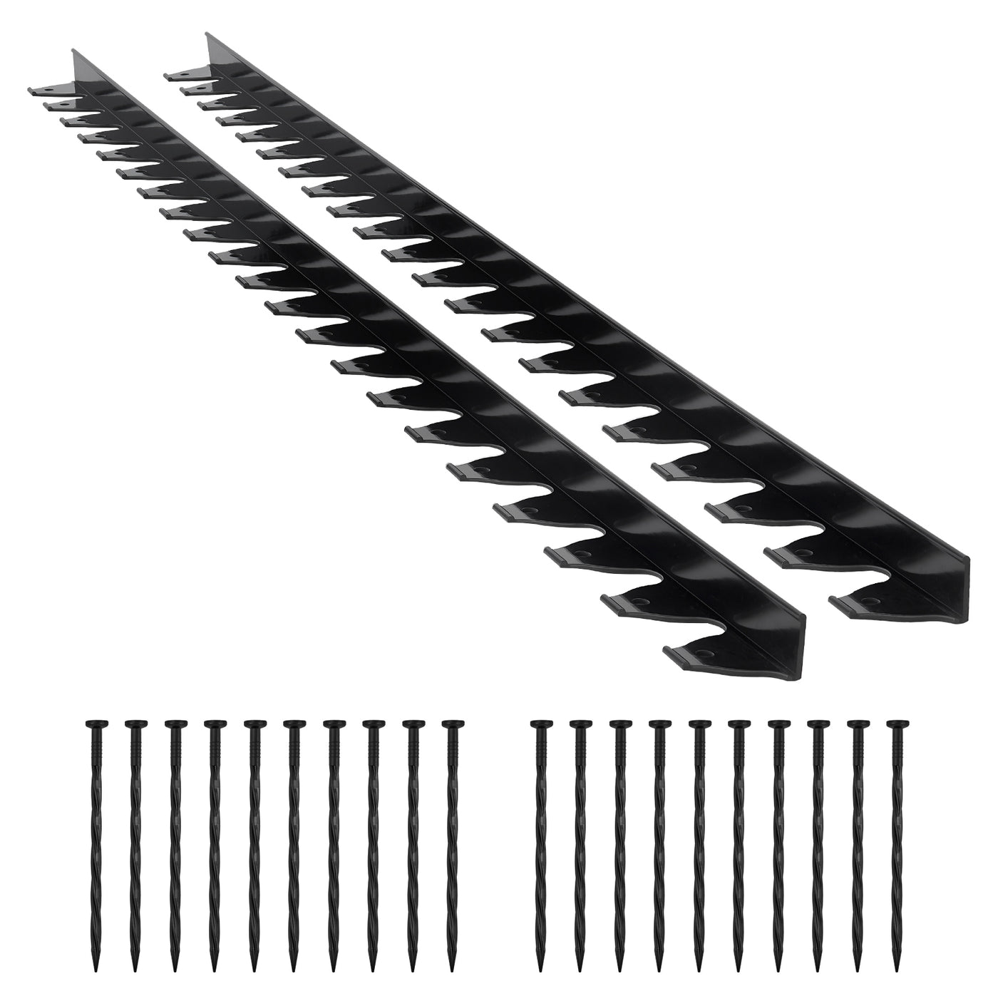 Plastic Garden Edging Border 10 Pcs 6 ft x 1.6 in No Dig