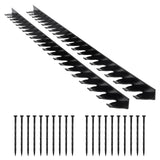 Plastic Garden Edging Border 10 Pcs 6 ft x 1.6 in No Dig