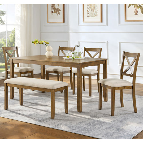 Wood Dining Set Oak