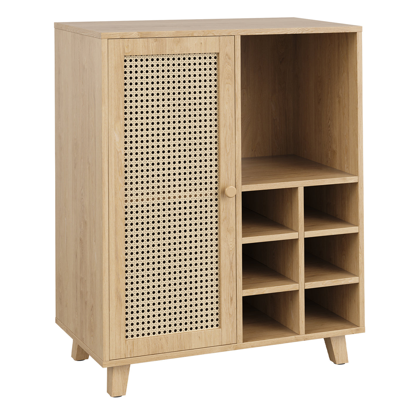 34 Inch Wine Bar Sideboard Cabinet with Storage Racks