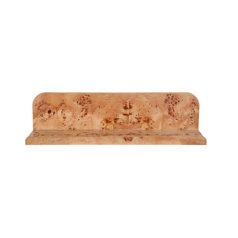 Burl Wood Floating Wall Shelf 18.9" Brown