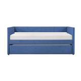 Daybed with Trundle Engineered Wood Blue