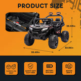 12V 2WD Kids Ride On UTV W/ 2.4G PC,Anti-Collision Bar,High Chassis,Anti-Slip Wh