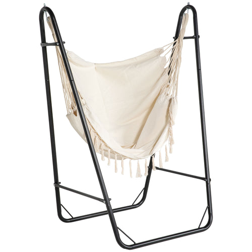 Outsunny U-Shape Stand Hammock Chair Swing Lounge