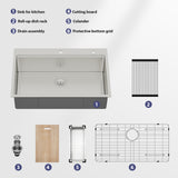 33 Drop In Kitchen Sink - 33 x 22 x 9 Stainless Steel Drop In Sink Ledge