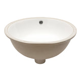 Elegant White Ceramic Oval Undermount Bathroom Sink with Overflow, 19x16 Inches