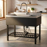 Stainless Steel Utility Sink, Freestanding Sink 1