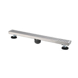 24" Linear Shower Drain with Hair Strainer and Leveling Feet