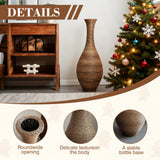 Hand-Woven PVC Rattan Floor Vase, 39.37 Inch Tall Decorative Vase