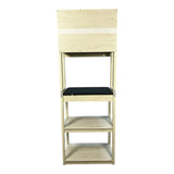23.62" White and Black color Bakers Rack for Kitchen with Storage, Coffee Bar