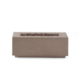 Modern 40 Inch Outdoor Rectangular MGO Fire Pit 40000 BTU, Dark Grey