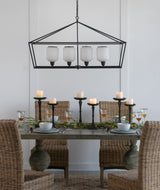 Industrial Iron Chandelier Hanging Light Fixture Kitchen Dining