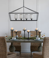 Industrial Iron Chandelier Hanging Light Fixture Kitchen Dining