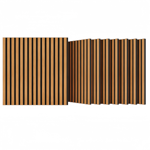 Walnut 3D Groove Acoustic Panels Sound-Absorbing 8 Pack