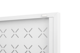 White Metal Double Door Shoe Cabinet Adjustable Compartments