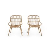 Monsoon Outdoor Accent Chair with Open Weave Design, Light Brown