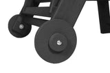 Chaise Lounge HDPE Wood Texture Black 5 Position Cup Holder 400 LB