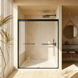 56-60" x 72" Tempered Glass Double Sliding Shower Door