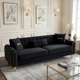 FX-P11-BK Modern Sofa Couch 87.4" 3-Seater Upholstered