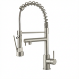 Kitchen Faucet Pull Down Sprayer Single Handle Brushed Nickel