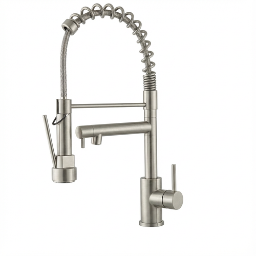 Kitchen Faucet Pull Down Sprayer Single Handle Brushed Nickel