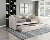 Daybed with Trundle Engineered Wood Beige