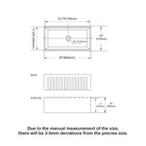 33" Matte Black Farmhouse Kitchen Sink Workstation