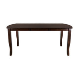 Dark Cherry Mango Veneer Dining Table with Extension Leaf