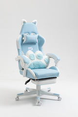 Cat Ears Gaming Chair Ergonomic PU Leather Reclining 310lbs