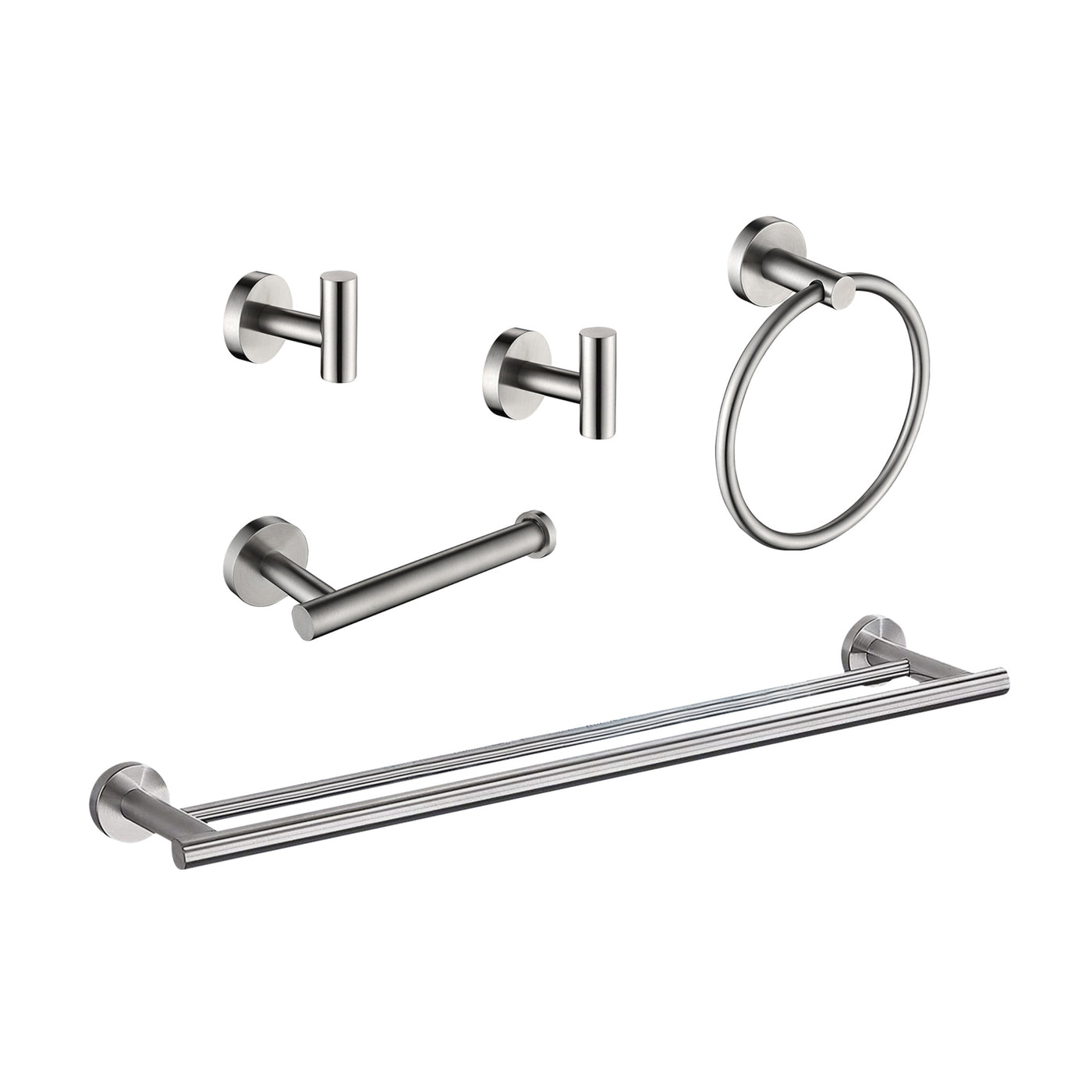 5-Piece Wall Mount Bathroom Towel Rack Set
