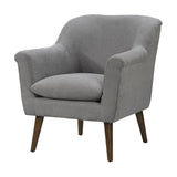Steel Gray Woven Fabric Oversized Armchair 31.5"W