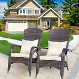 Beige Cushion Patio Chair Outdoor