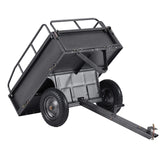 Steel Dump Cart 10 Cu. Ft 500LB for ATV/UTV Trailer Tow Behind Heavy Duty