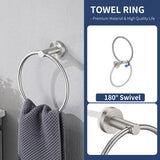 Bathroom Hardware Set - 4 Piece - Brushed Nickel - Wall Mount