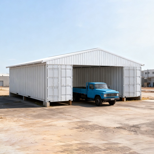 40FT x 36FT Container Roof Kit – Heavy-Duty Steel Shelter (No Containers)